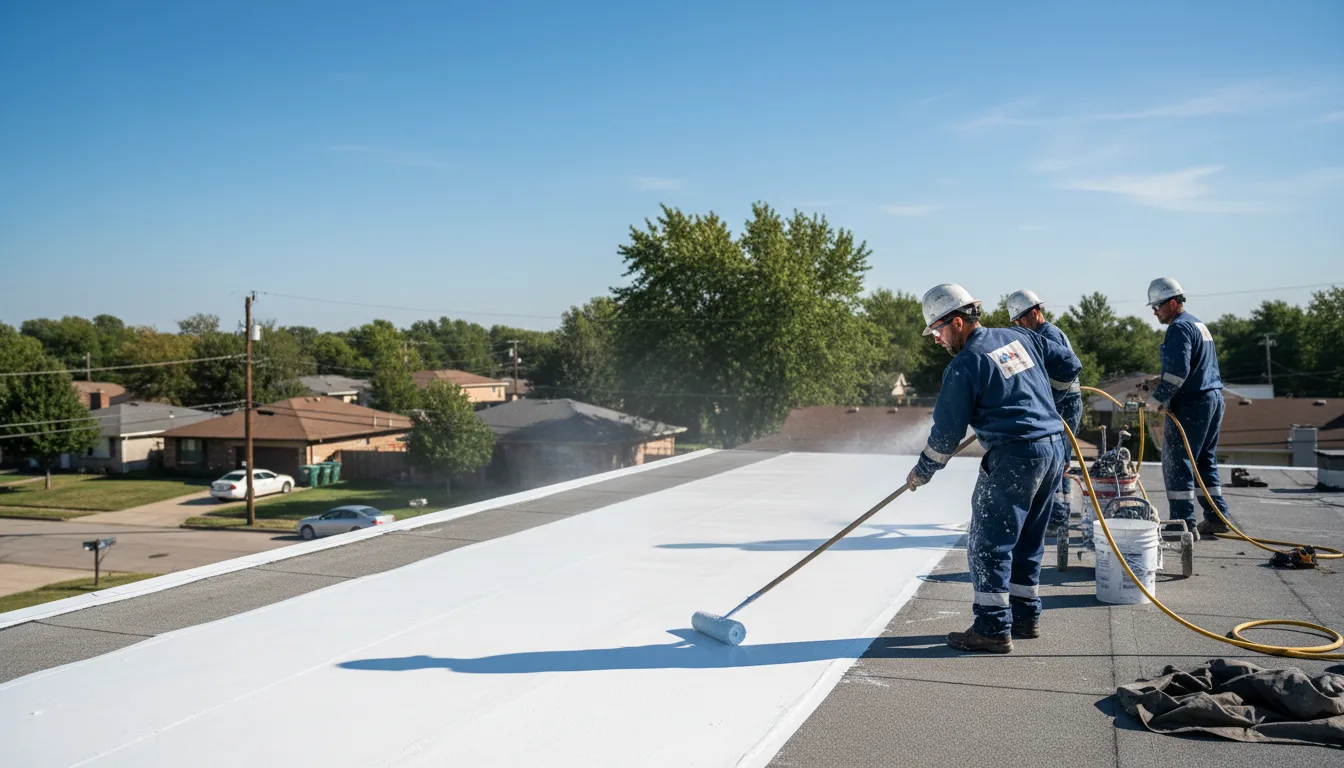 Commercial roof coating in Elmer, OK near me